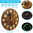 thumbnail image 6 of Tcwhniev 12 inch Luminous Wall Clocks,Wooden Glow in The Dark Clock Wall Clocks,Silent Non-Ticking Battery Operated Clock, Energy-Absorbing Luminous Numerals and Hands,Lighted Wall Clock Decoration, 6 of 9