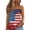 Blue, variant on Womens 4th of July Smocked Strapless Pleated Tube Tops Pariotic Print Strapless Pleated Bandeau Tunic Sleeveless Tank Tops