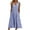Blue, variant on Bidobibo Womens Summer Shirt Dresses Casual Loose Fit Striped Print Sundress Beach Dresses V-Neck Sleeveless Button Midi Dress with Pockets