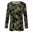 thumbnail image 4 of GIPQJK Business Sweatshirts Tops for Women 2024 Vacation Trendy Crewneck Cute Short Shirts Plus Size Long Sleeve Camouflage Print Casual Tunic Clothes Black,L, 4 of 5