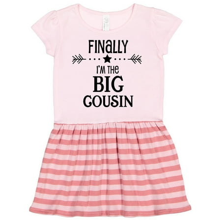 

Inktastic Finally I m the Big Cousin Gift Toddler Girl Dress