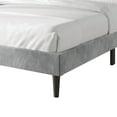 thumbnail image 5 of Castle Place Sophisticated Wingback Velvet Upholstered Queen Platform Bed, Silver Grey, 5 of 11