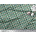 thumbnail image 3 of Soimoi Green polyester Crepe Fabric Scales Geometric Print Sewing Fabric Yard 52 Inch Wide, 3 of 3