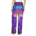thumbnail image 3 of Goofa Elephant in Tribal Style Printed Soft Pajama Pants for Women, Wide Leg Comfy Casual Lounge Yoga Pants-XX-Large, 3 of 9