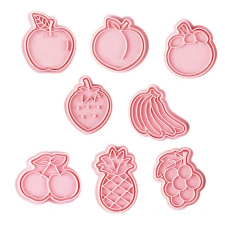 

Fovolat Biscuit Mold Cookie Cutters Cookie Molds Fruit Themed Elements Fun Cookie Mold Set Include Pear Peach Banana Pineapple Grape Cherry Strawberry for Pastry Fondant feasible