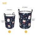 thumbnail image 4 of WARHOOME Collapsible Laundry Hamper with Handles, Waterproof Circular Hamper Cute Christmas Animals Dirty Clothes Basket (Small), 4 of 7