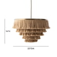 thumbnail image 6 of Pemberly Row 14"H Transitional Cotton and Iron Pendant in Natural/Brass, 6 of 6