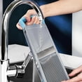 thumbnail image 7 of 2025 Upgraded All-in-1 Mandoline Slicer with Safety Guard, Adjustable Thickness Vegetable Chopper, Detachable Blade & Cleaning Brush, Black Knight, 7 of 7