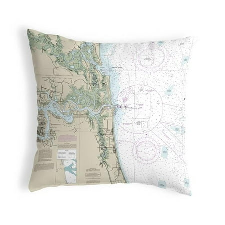 Big Lots Patio Furniture Jacksonville Fl Betsy Drake NC11488JB Jacksonville, FL Nautical Map Noncorded Indoor & Outdoor Pillow - 18 x 18 in. ()