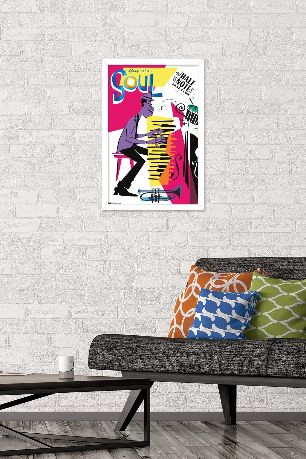 Disney Pixar Soul - Half Note Wall Poster, 14.725" x 22.375", Framed
