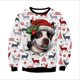 thumbnail image 3 of Suéter navideño de mal gusto para hombre y mujer, sudadera navideña con estampado 3D de perro, copo de nieve, campana, reno y Papá Noel para fiestas navideñas, 3 of 5