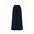 thumbnail image 4 of Pantalones Casuales para Mujer, con Cintura Elástica y Pierna , con Bolsillos. Azul Marino XL, 4 of 9