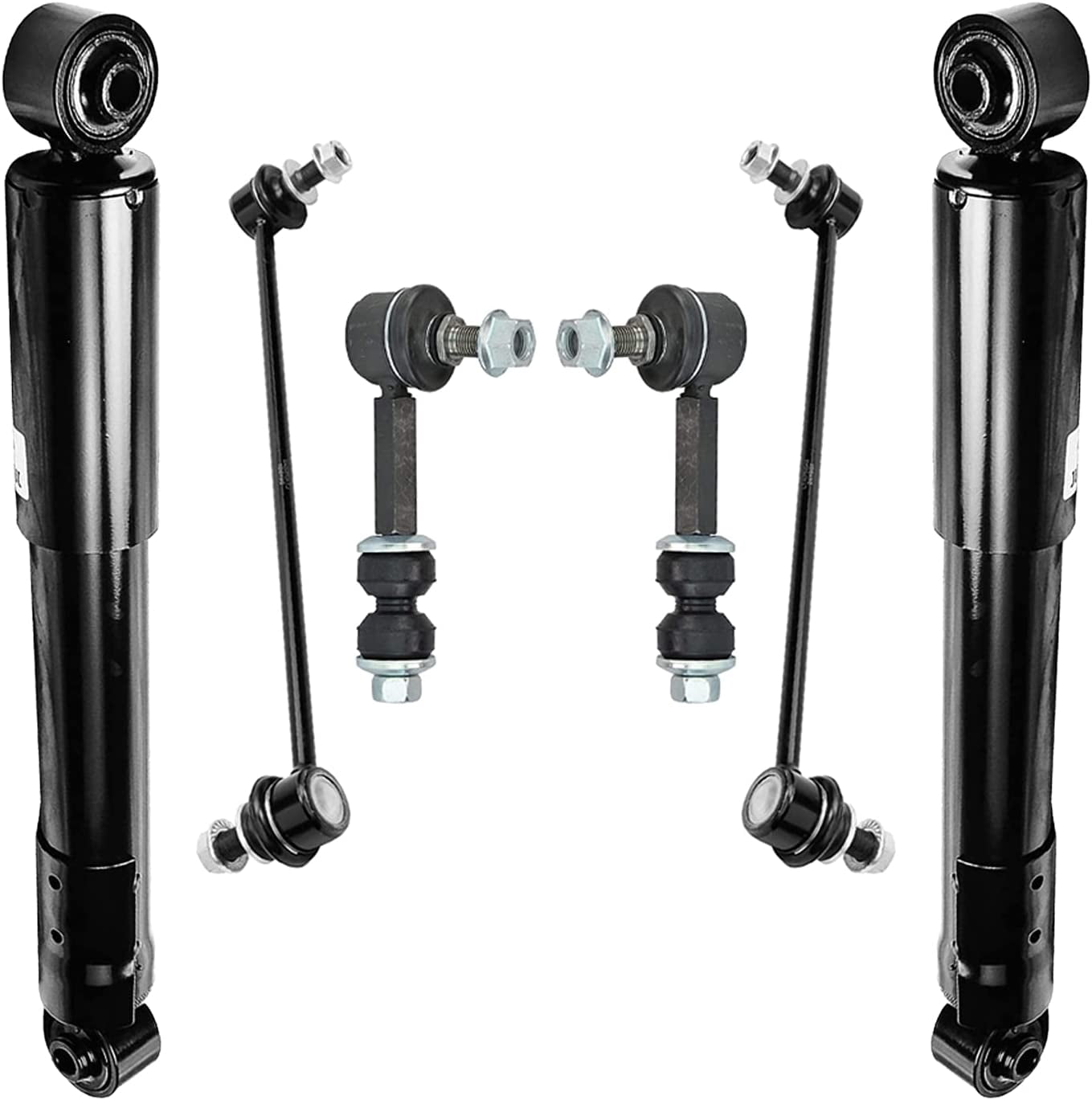 Detroit Axle - 8pc Struts Shocks Kit for 2006-2012 Toyota RAV4 [3.5L] Front Complete Struts w/Coil Spring Rear Shock Absorbers Front Rear Sway Bars Replacement Quick Install Ready Struts Assembly