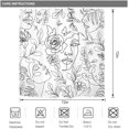 thumbnail image 3 of Modern Abstract Women Black White Face Shower Curtain for Bathroom Decor 72Wx72H Art Line Leaves Natural Farmhouse Floral Art Printed Fabric Polyester Waterproof 12 Pack Plastic Hooks, 3 of 5