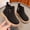 Black, variant on BRGZLK Girls Snow Boots Winter Fashion Cute Low Heel Anti-Slip Warm Short Booties Outdoor Hiking Walking Shoes for Little Kids/Big Kids Khaki 1 Big Kids
