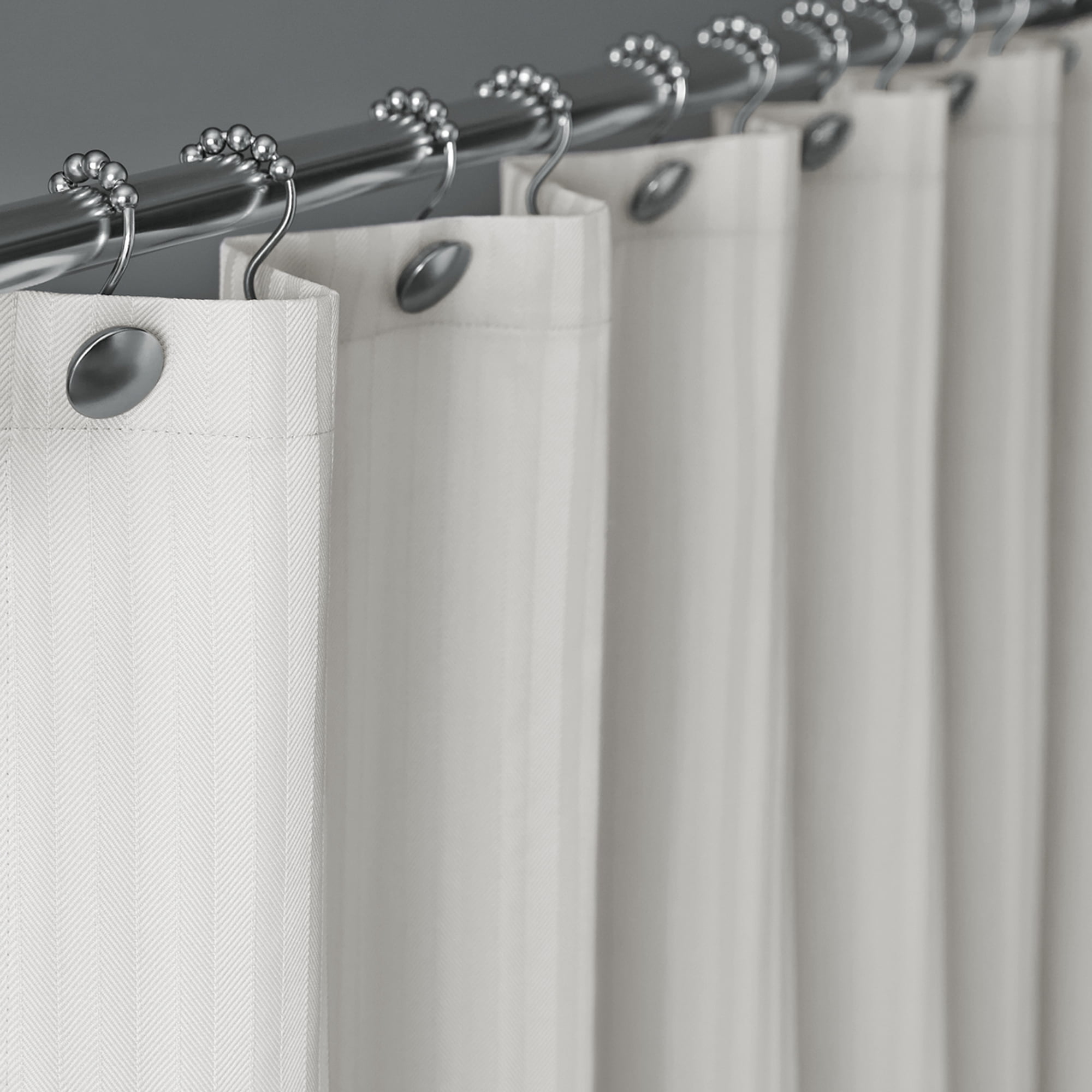 Hotel Style Herringbone Stripe 100 Waterproof Shower Curtain Or Liner 1 Each