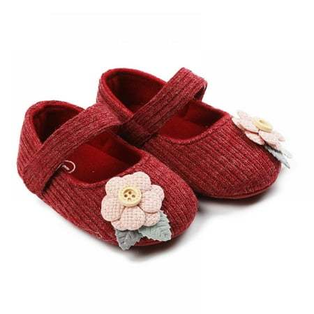 

Wuffmeow Baby Girl Casual Shoes Breathable Flower Anti-Slip Casual Sneakers Toddler Soft Soled Walking Shoe