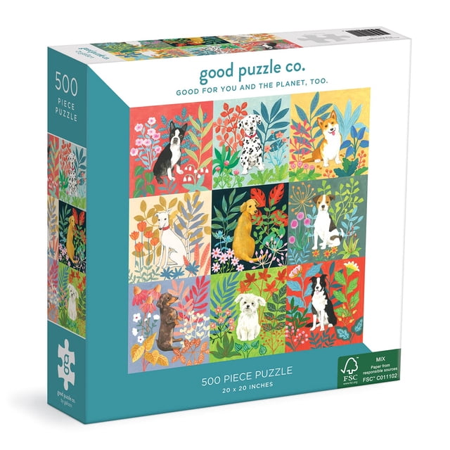 Puzzle Good Puzzle Co. Perros y flores, 500 piezas