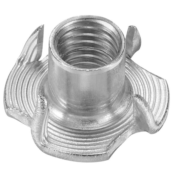 M10x13mm T-Nuts 4 Pronged Tee Nut 304 Stainless Steel Threaded Inserts for Wood 25packs