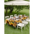 thumbnail image 4 of Outdoor Tablecloth with Umbrella Hole for Patio/Picnic/Party/Camping, Summer Sunflowers Waterproof Table Cloth Rectangle Table Cover Washable, Rustic Floral Fence Farmhouse Butterflies (60"x 120"), 4 of 9