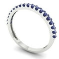 thumbnail image 2 of 0.285 ctw Wedding Band for Women - 18K White Gold Simulated Tanzanite Stackable Eternity Ring, 2 of 6
