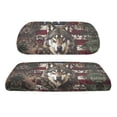 thumbnail image 2 of Pzuqiu Golf Cart Seat Covers, Compatible with Outdoor 2-Seats Cart, Golf Cart Accessories Suitable for Yamaha Seats Ezgo Breathable, Wolf USA Flag, 2 of 9