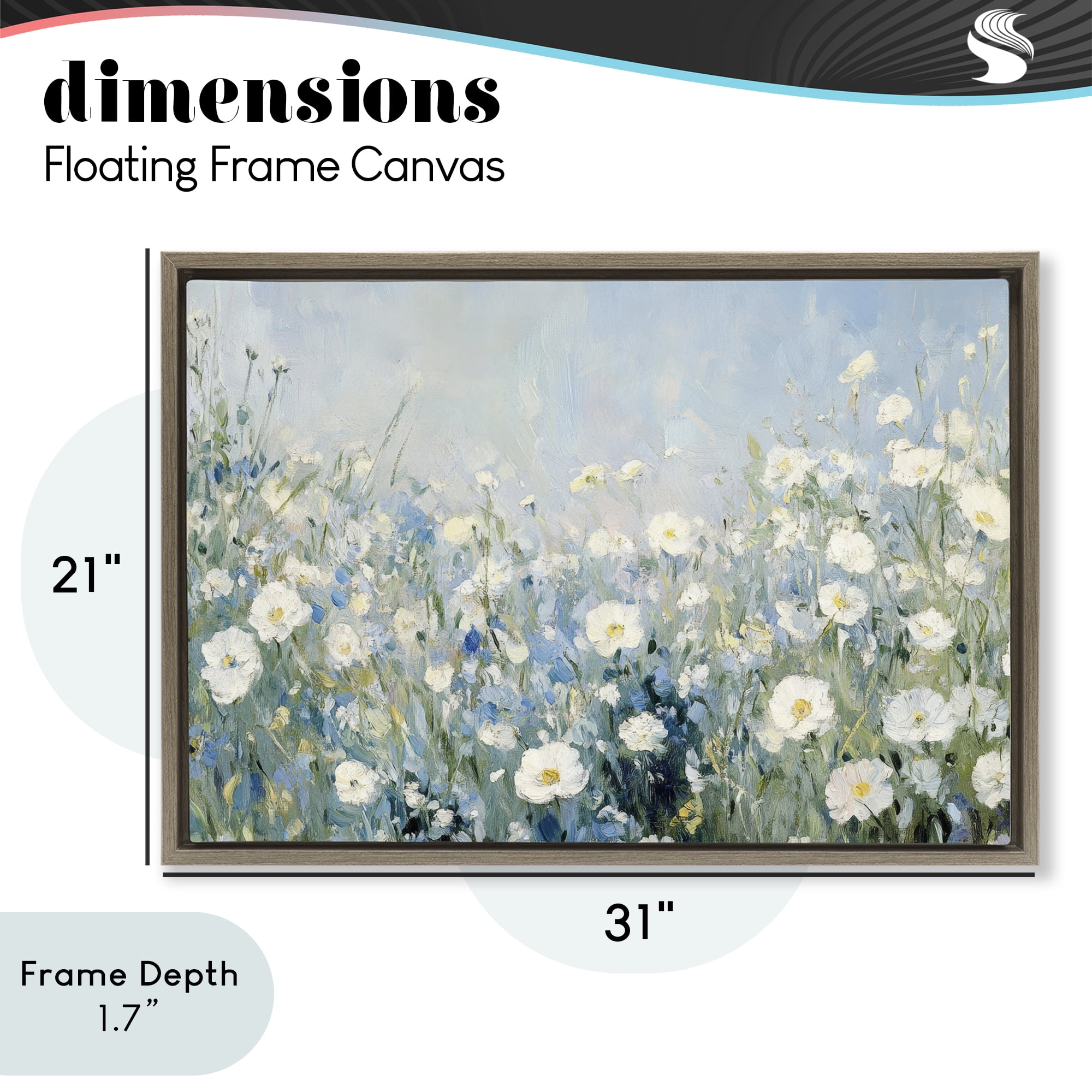 Stupell Industries Meadow Foliage Dream Brown Framed Floater Canvas Wall Art, design by Petal Prints Design