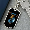thumbnail image 6 of Aquarius Stainless Steel or 18k Gold Premium Swivel Dog Tag Keychain, 6 of 10