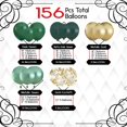thumbnail image 2 of Kit de arco de guirnalda de globos Archloon verde y dorado de 156 piezas, 2 of 5