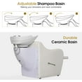 thumbnail image 4 of BarberPub Backwash Ceramic Shampoo Bowl Sink Chair Station Spa Salon Beauty Chair 9089, 4 of 9