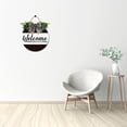 thumbnail image 5 of Eveokoki 12" Welcome Please Come In Signs for Front Door Farmhouse Porch Rustic Round Wooden Hanging Wreaths for Housewarming Gift Home Decoration Outdoor Indoor Wall Decor, 5 of 5
