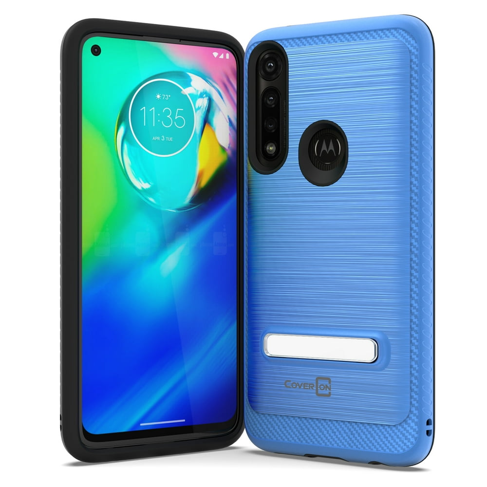 CoverON Motorola Moto G Power Case with Metal Kickstand Protective Hybrid Phone Cover