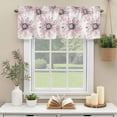 thumbnail image 3 of Pink Flower Window Valance Curtain Floral Field Rod Pocket Short Curtain for Living Room, Bedroom & Kitchen Window Decor 54x18in, 3 of 8