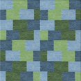 thumbnail image 1 of Ahgly Company Indoor Square Patterned Blue Green Novelty Area Rugs, 6' Square, 1 of 6