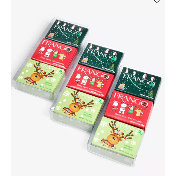Frango Chocolate Holiday Milk Mint, Dark Mint and Green Mint Chocolate