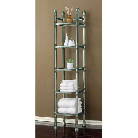 Best Living, Inc. Monaco Tall Etagere 5-Tier Tower, Brushed