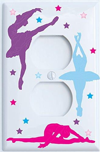 PERSONALIZED PINK BALLERINA DRESS BALLET SWITCH PLATE 