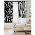 thumbnail image 2 of Black White Striped Blackout Curtains 84 Inches Long, Farmhouse Stripes Modern Abstract Art Thermal Insulated Black Out Curtains, Darkening Window Curtain for Bedroom Living Room 42"x84" 2 Panels, 2 of 9
