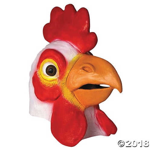 Latex Rooster Hen Full Head Mask Cosplay Costume Adult Fancy Dress Carnival Prop