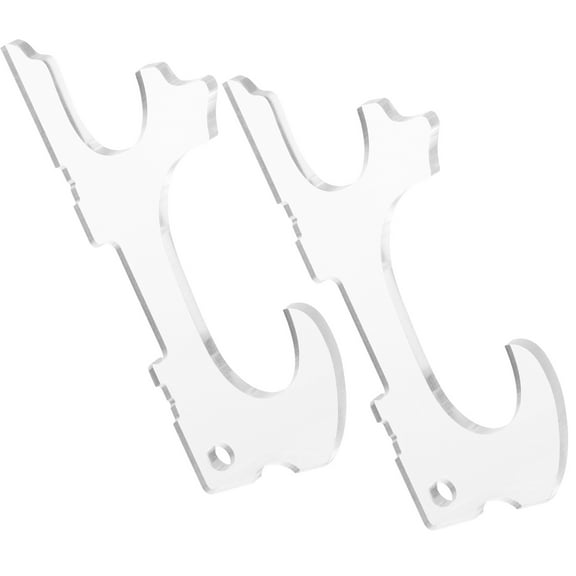 Raindrops Sword Display Holder 2Pcs Clear Acrylic Wall Mount For Home And Sword Storage 17.6X7.6Cm