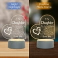 thumbnail image 4 of Daughter Night Light to my Daughter from Dad, Daughter Lamp gifts for Daughter from Dad, Daughter Birthday, Christmas, Graduation, Thanksgiving gifts, Father and Daughter Led Lamp, Clear, 4 of 7