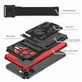 thumbnail image 4 of Dteck Detachable Sports Wristband Case for iPhone 13 Pro, Shockproof Hard PC TPU Bumper Hybrid Kickstand Cover, Great for Hiking Biking Walking Gym Running Workout Exercise Arm Band Case (Red), 4 of 10