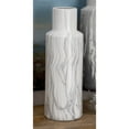 thumbnail image 2 of DecMode 21" Faux Marble White Ceramic Vase, 2 of 8