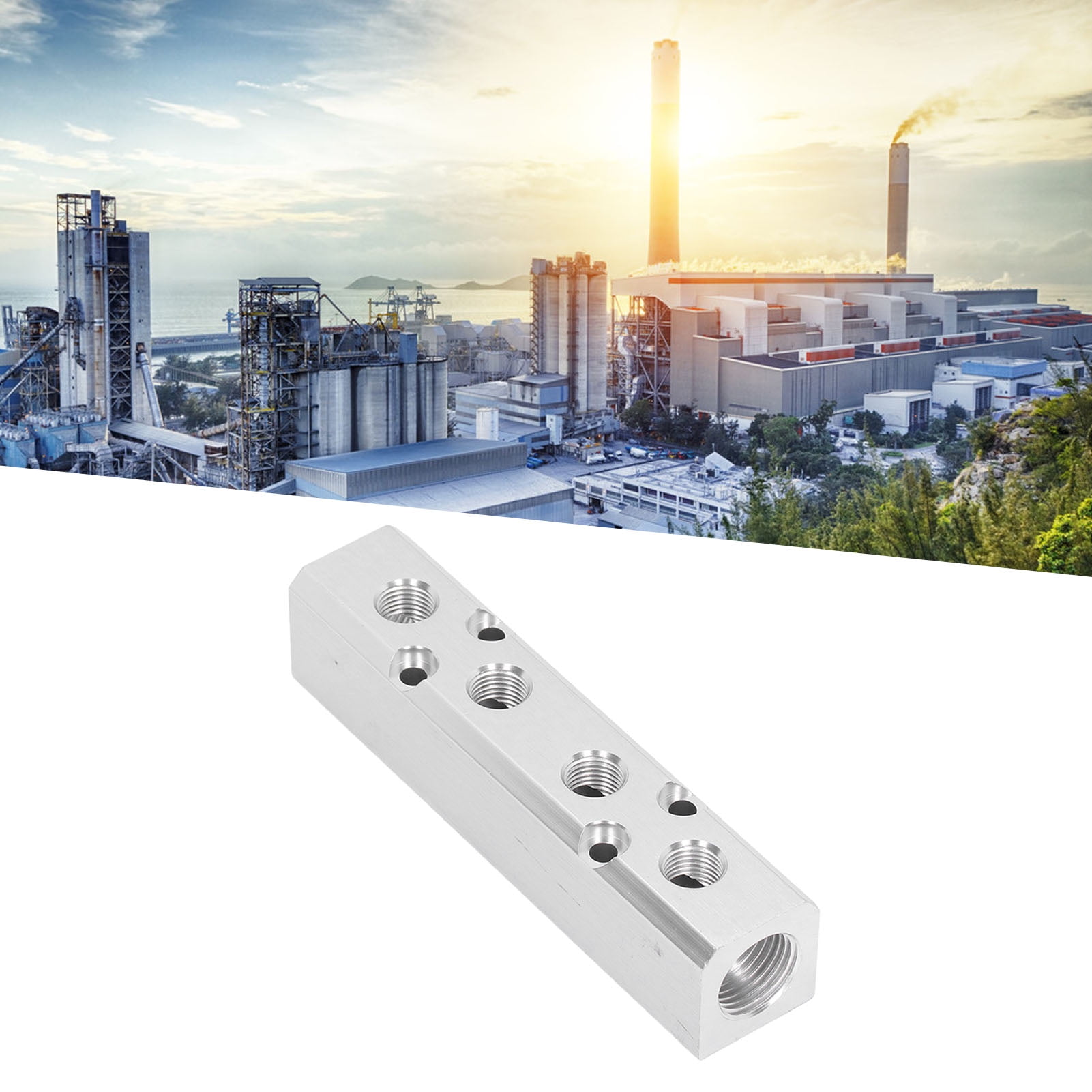 Pneumatic Manifold Air Distribution Block Manifold Splitter Aluminum Block Pneumatic Manifold