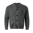 thumbnail image 4 of Toimothcn Men's Sweater Knitted Button Up Cardigan Pocket Sweater Casual Loose Fit Comfortable Trendy Business Knitwear Comfy Men's Clothes, 4 of 8