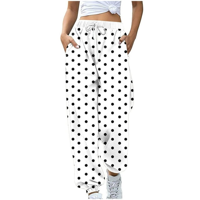 Besolor Womens Sweatpants Printed Elastic Waist Drawstring Joggers Comfy Workout Sweat Pants Trousers with Pockets