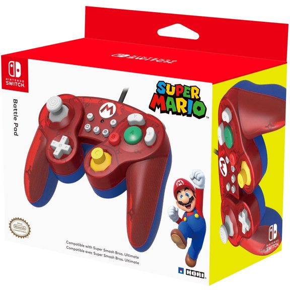 HORI, Battle Pad Wired Controller, Nintendo Switch, Red, NSW-107U