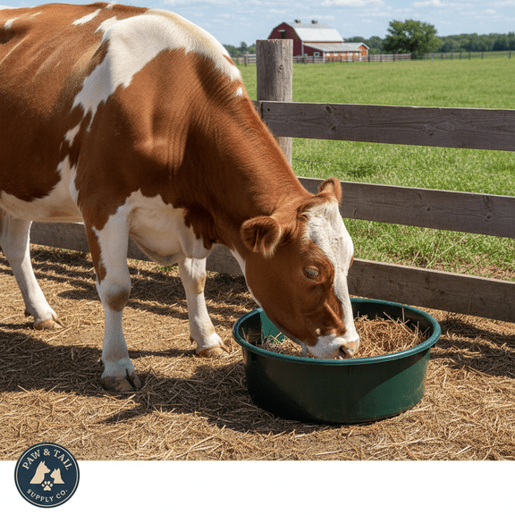 Little Giant DuraFlex Utility Feed Pan 5 Qt Green Livestock Pet Durable
