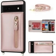 thumbnail image 2 of for Google Pixel 7a Case with Card Holder for Women,Pixel 7a Phone Case Wallet with Strap Credit Card Slots Crossbody with Kickstand Zipper Shockproof Case for Pixel 7a - Rose Gold, 2 of 12