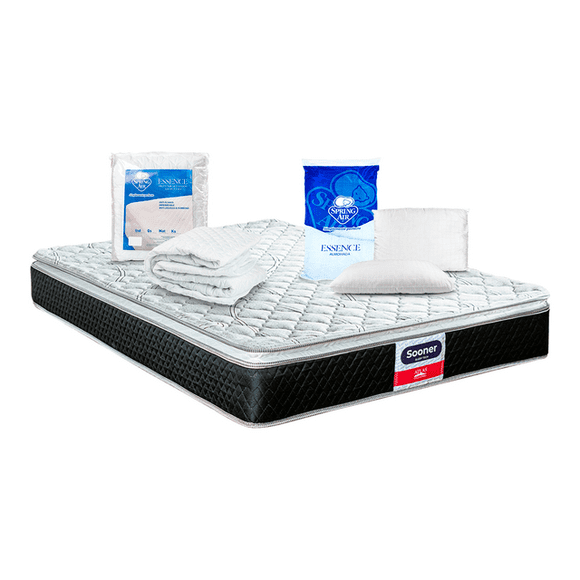 Colchón Matrimonial + Protector + Almohada Colchones Atlas Sooner